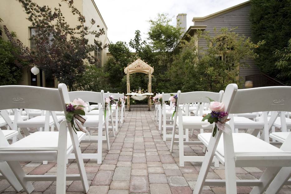 Outdoor wedding ceremony