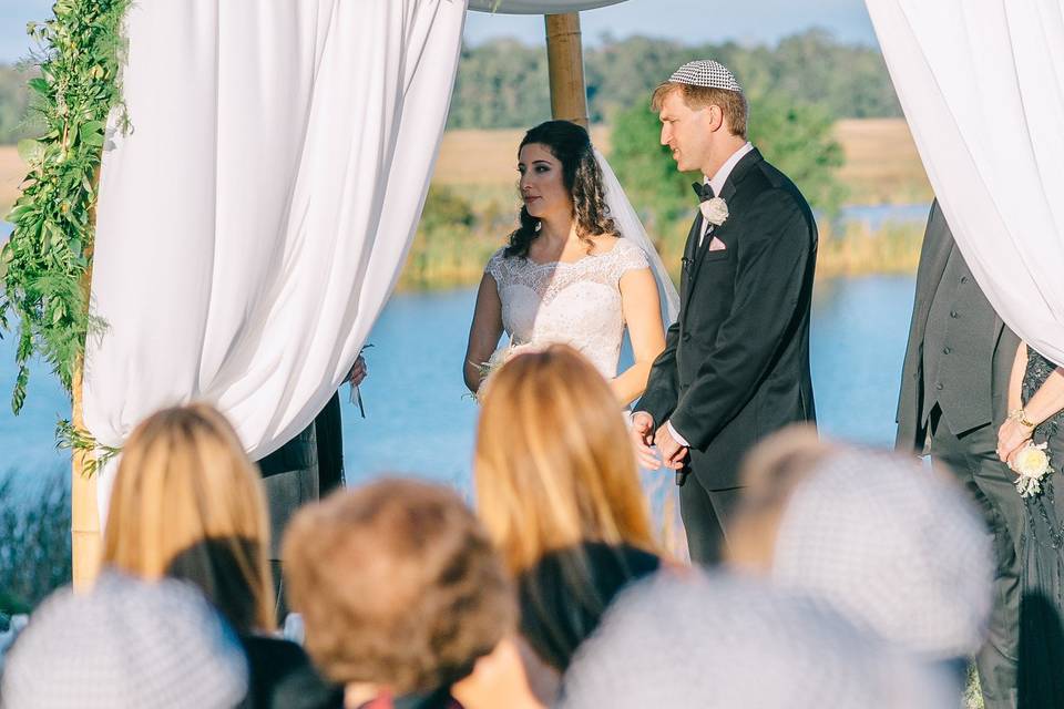 Decorations on chuppah