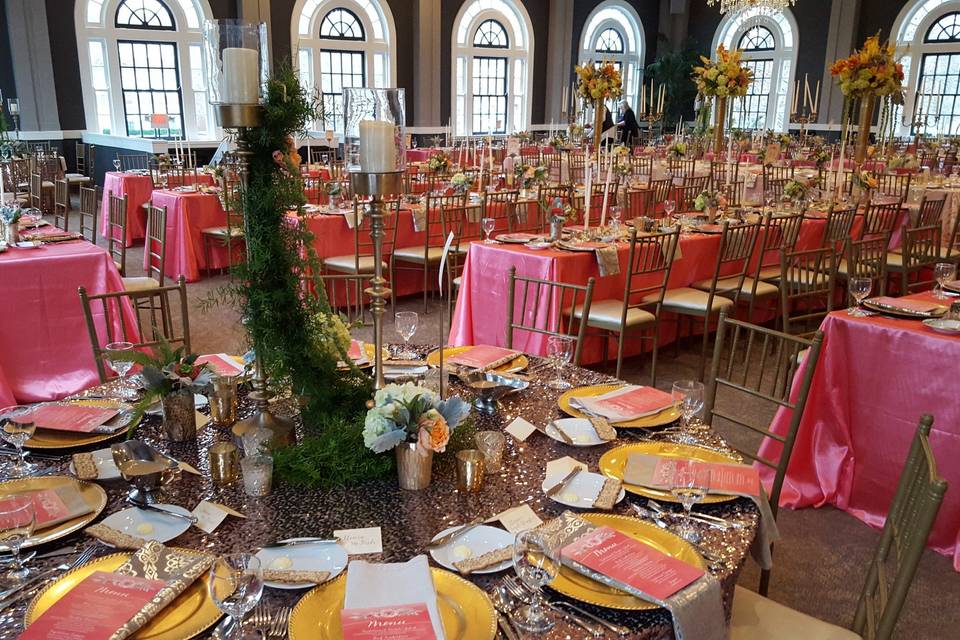 Pink table setup