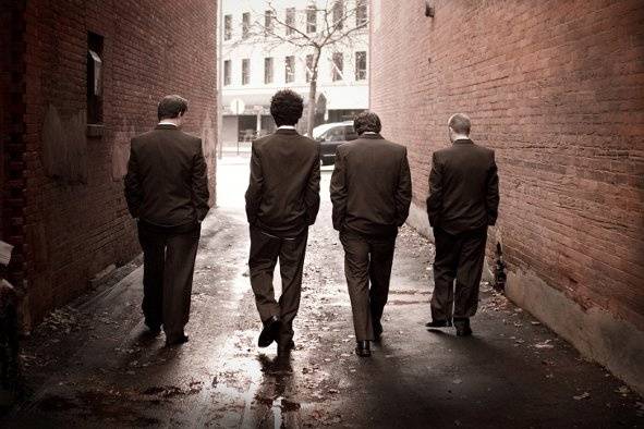 Groomsmen walk