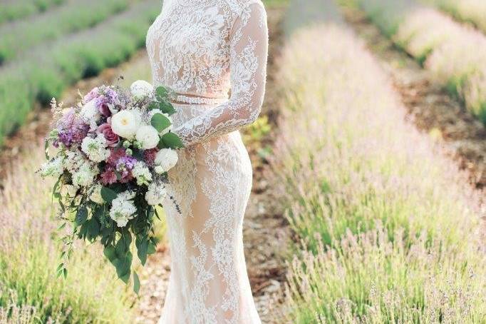 Bride in the field