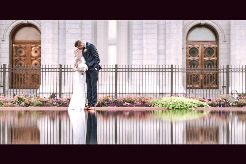 Temple square bridal session