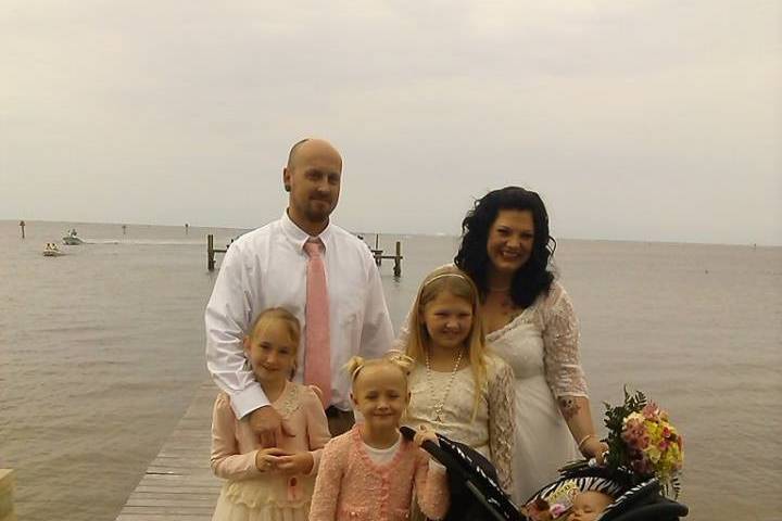 Family photo on the boardwalk