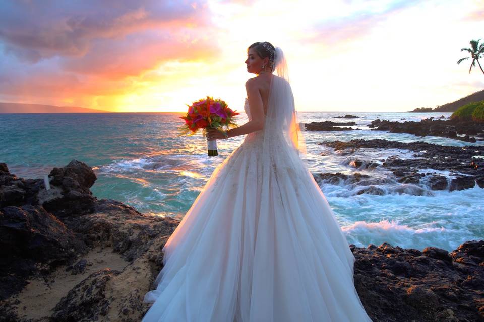 Bride at Makena Cove