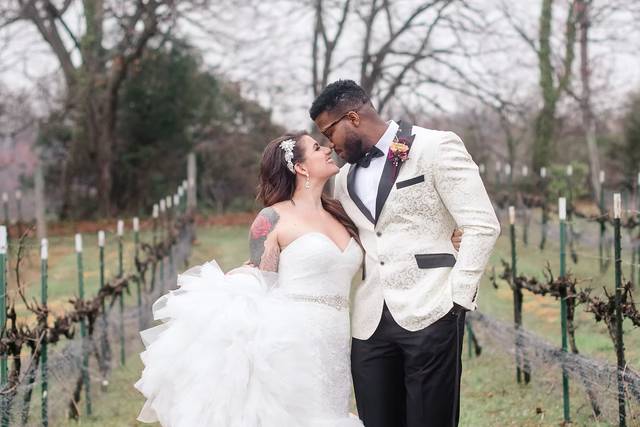 Couple in vineyard