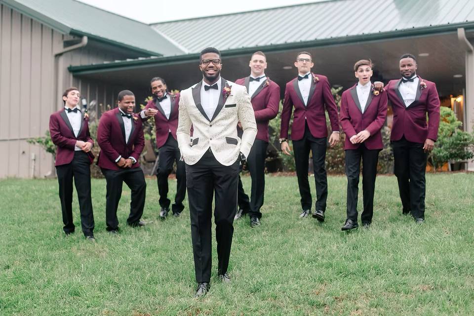 Groom and guys