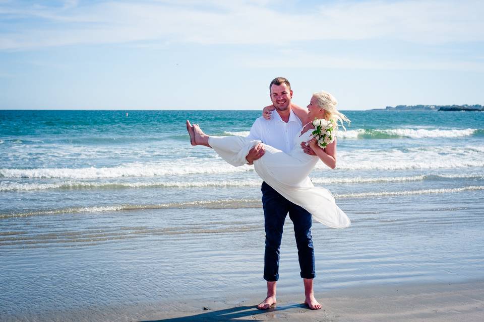 Barefoot Wedding Second Beach