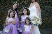 Flower girls and bride