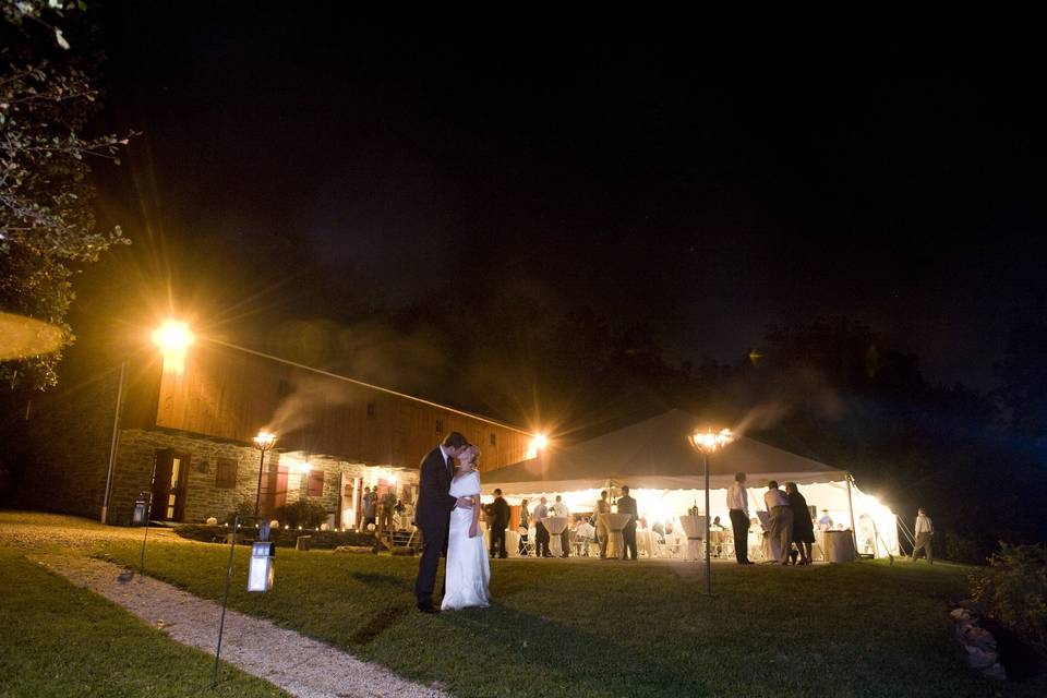 The tent at night