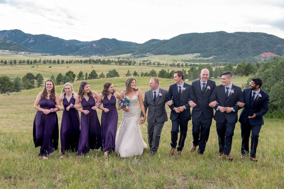 Bridal Party walk of happiness