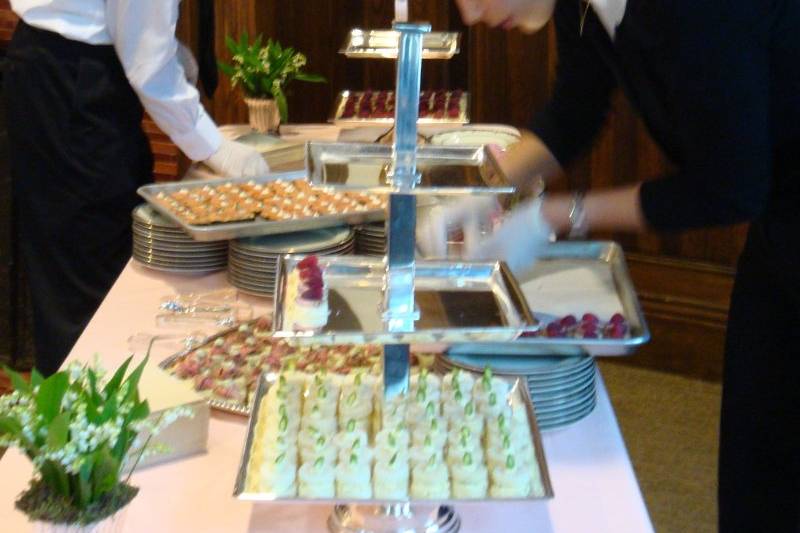 Buffet table