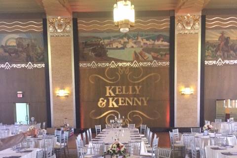 Decorated reception venue