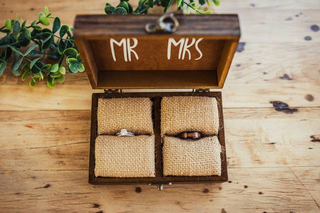 Bride and groom rings