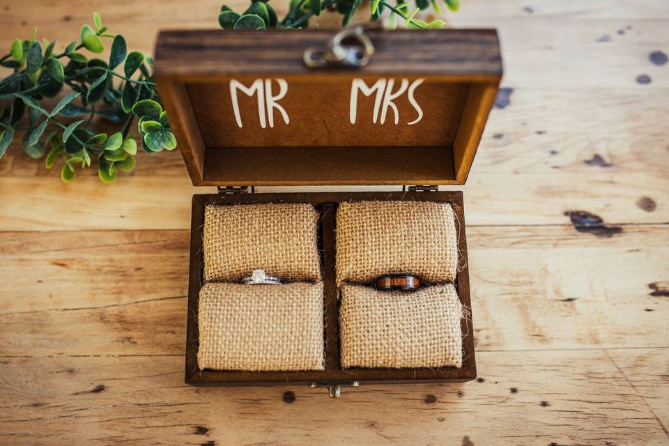 Bride and groom rings
