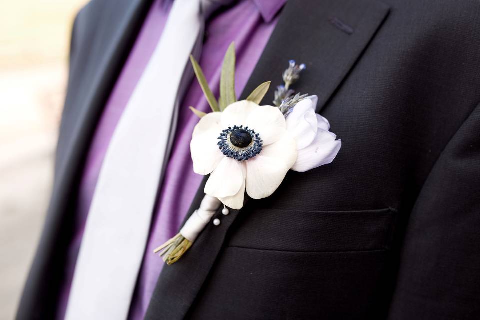 Anemone Boutonniere