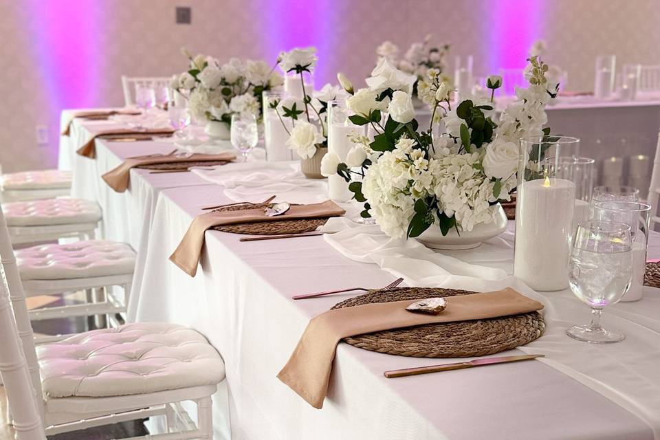 Candlelit Wedding Head Table