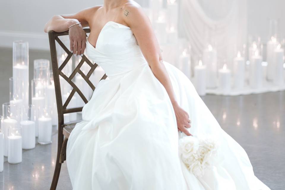 Bride at Candlelit Reception