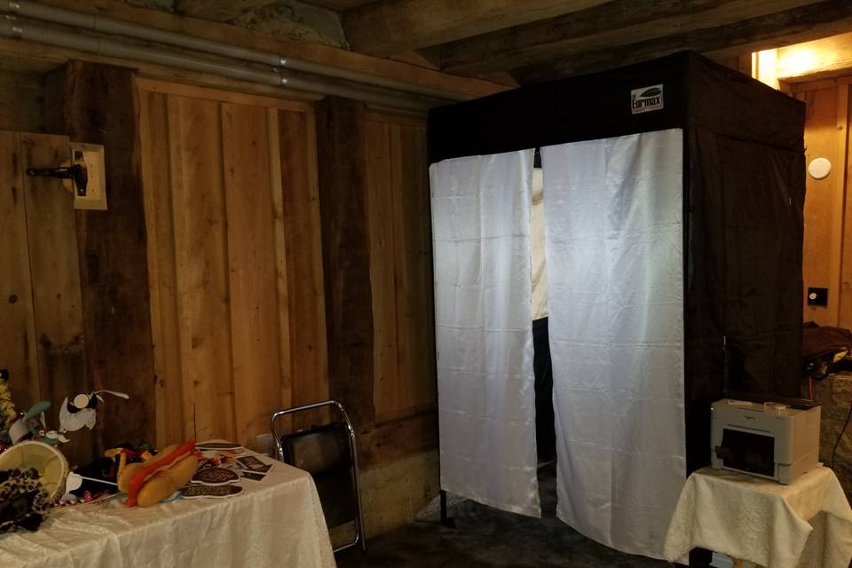 Traditional booth.