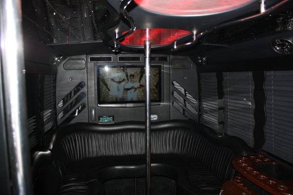 Interior of limo coach