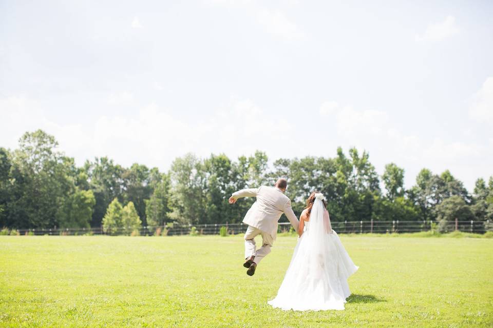 Jumping for joy