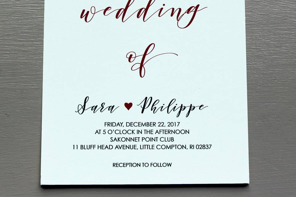 Elegant invite