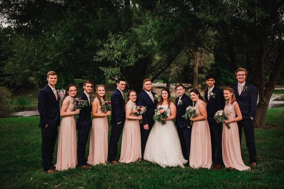 Whole bridal party