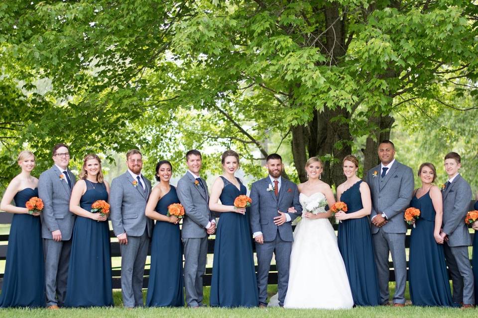 Summer bridal party