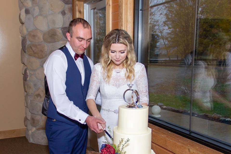 Cutting the cake