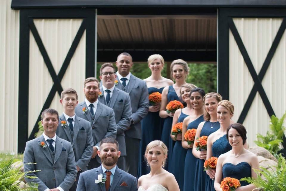 Outdoor ceremony stairway