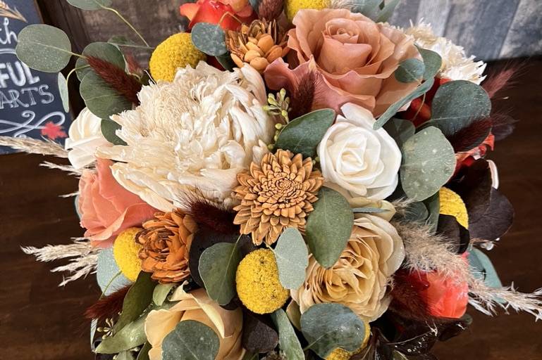 Fall fresh and dried wedding