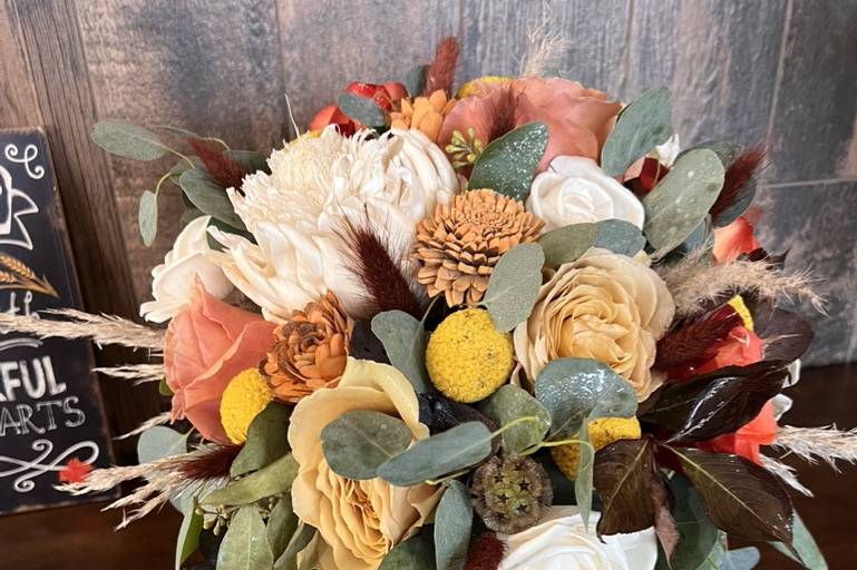 Fall fresh and dried wedding