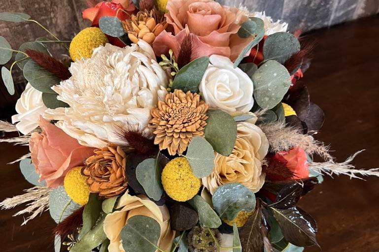 Fall fresh and dried wedding