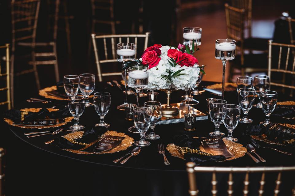 Black and Gold Wedding