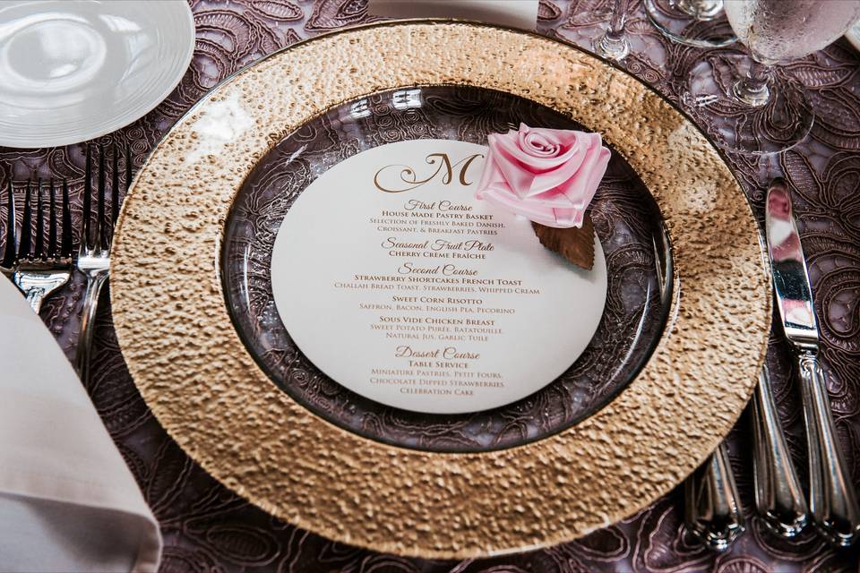 Personalized menu card