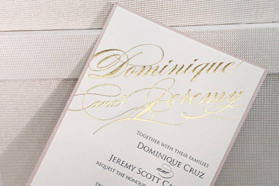 Gold writing