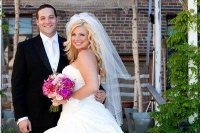 The happy couple outside of Salvage One {Laura Witherow Photography}