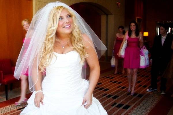 Beautiful bride and bridesmaids {Laura Witherow Photography}