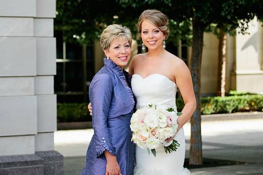Our Custom Couture Client: Mrs. Theresa McNabb/Mother of the Bride with her daughter, Rachel