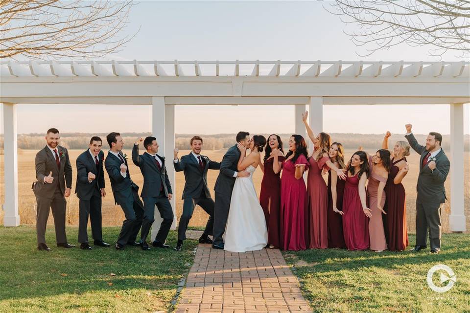 Fun wedding party photos