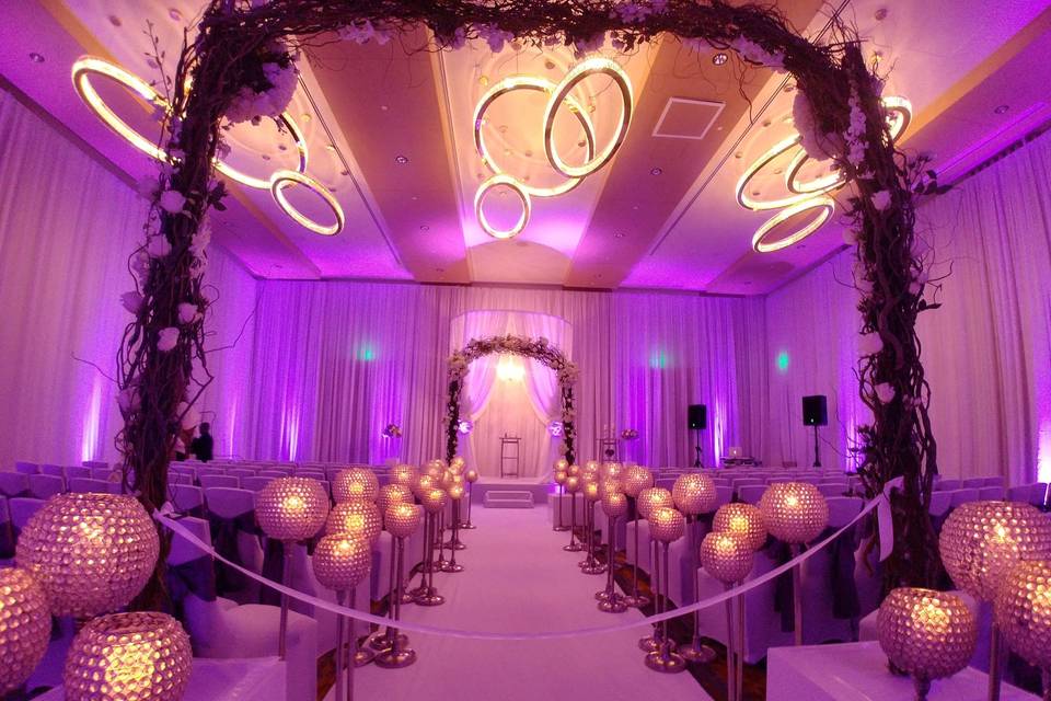 Ballroom draping & uplighting