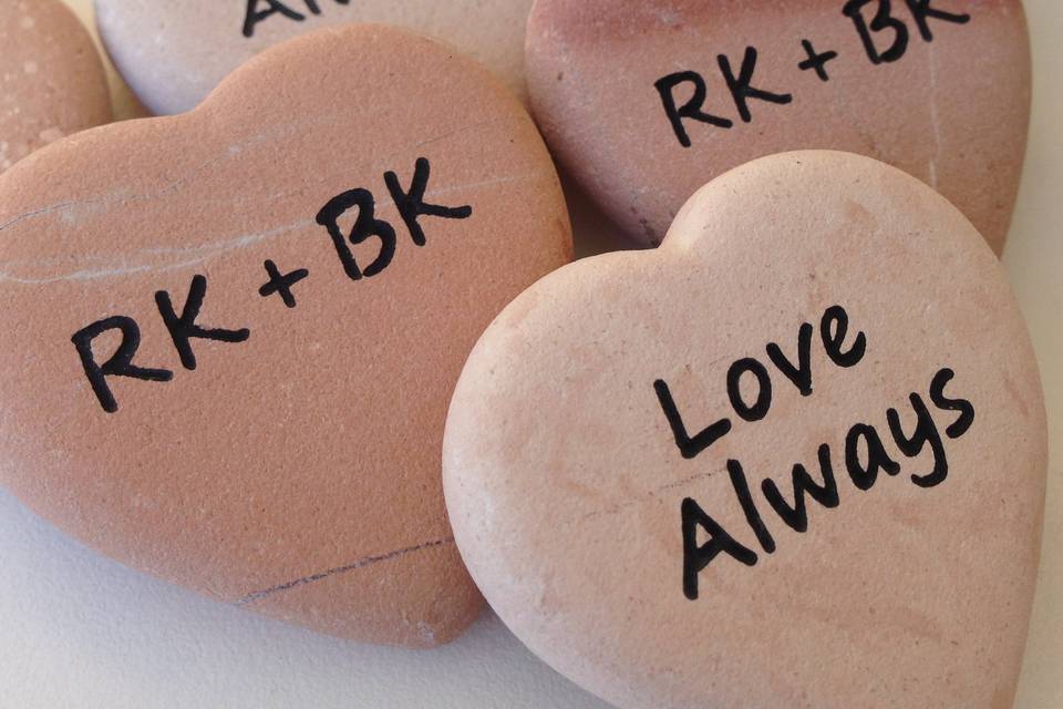 We offer Engraved Heart Stones