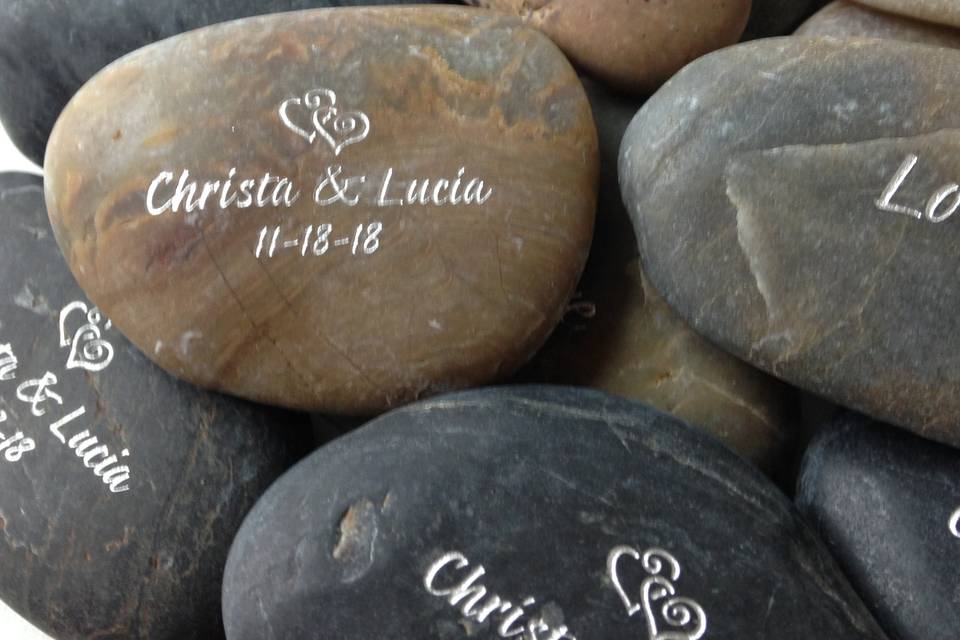 Rock Key Chains, Bulk Discounts - Engraved Stones Direct