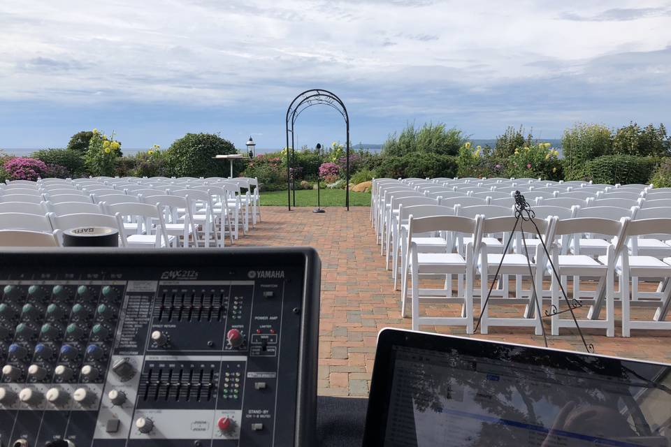 Outdoor ceremony setup