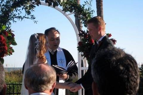 Rev. Joe marries Liz and Chris in October 2010.