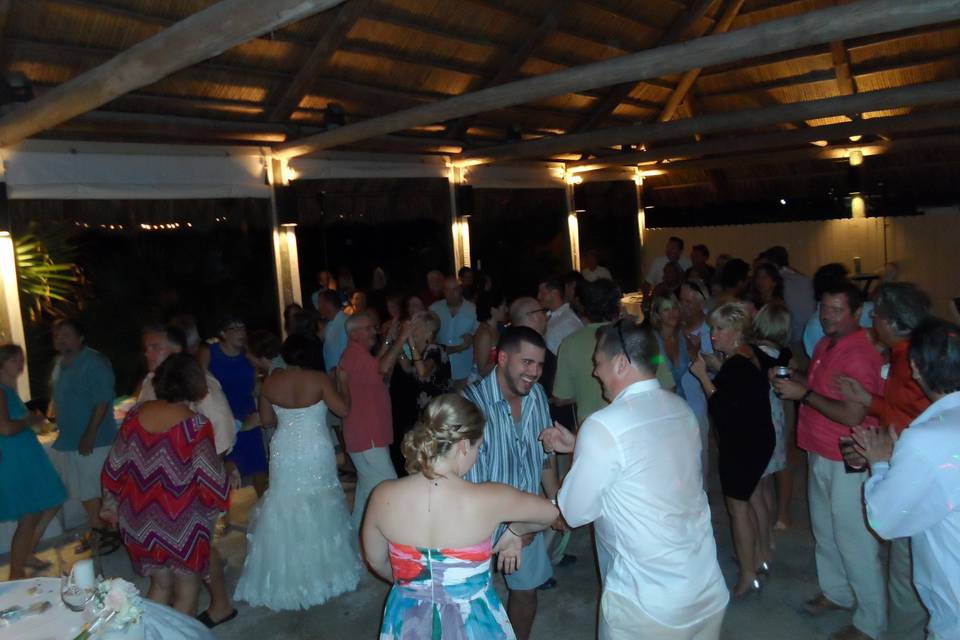 Guests dancing