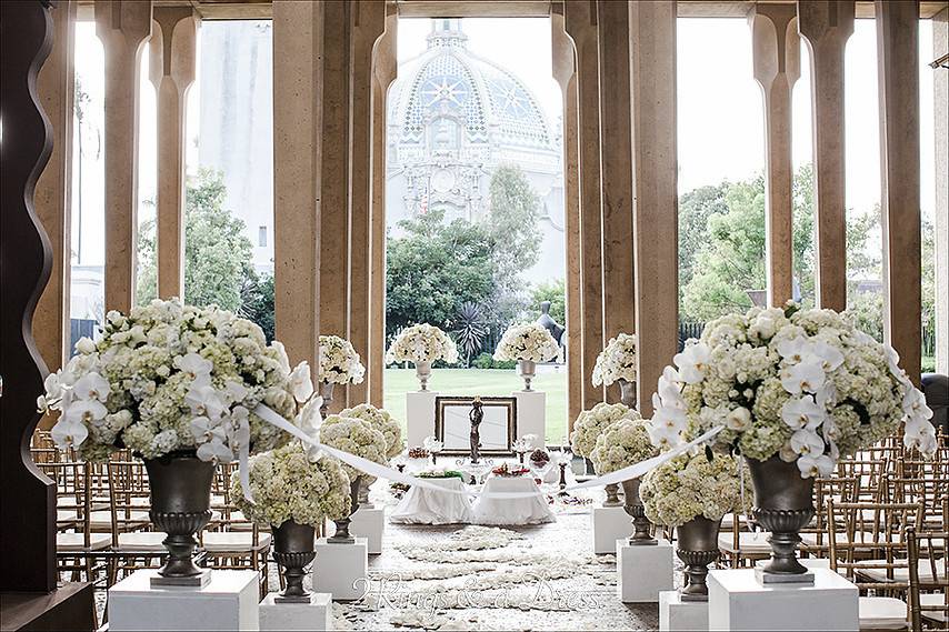 Wedding ceremony setting