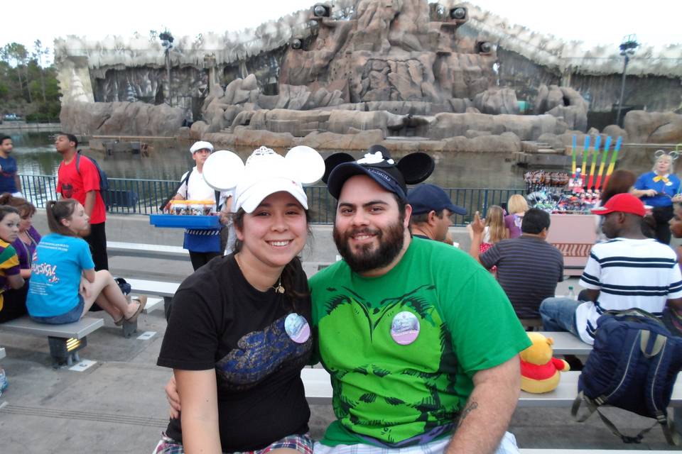 Tiffany and Luis Machaco on their honeymoon at Disney World.