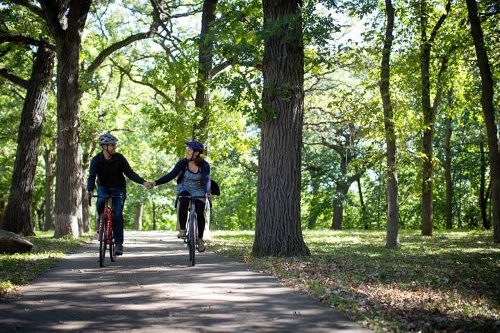 Biking engagement session