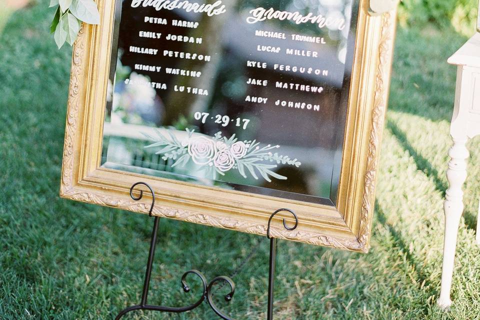 Ceremony sign