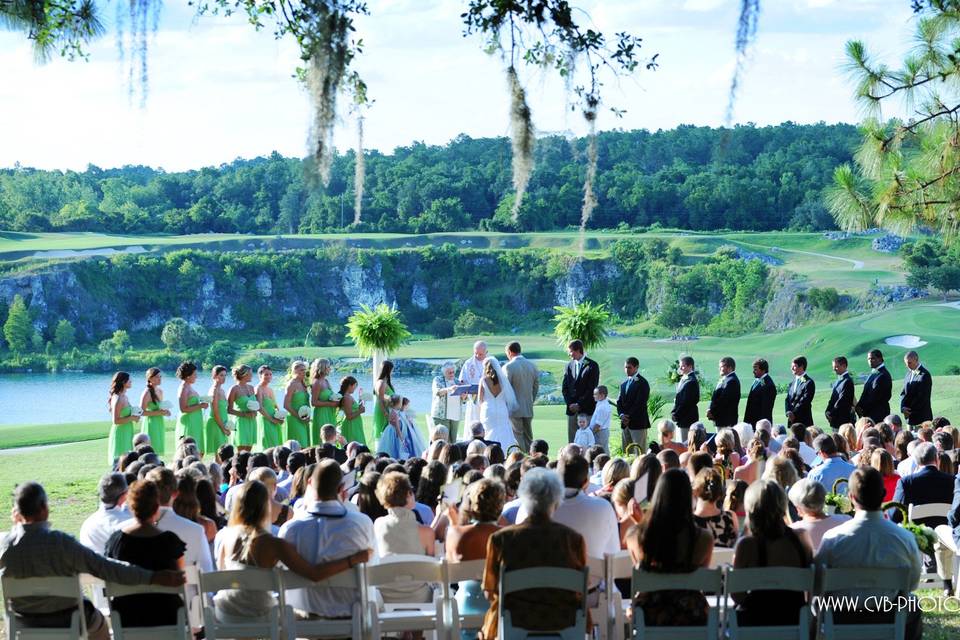 Outdoor wedding ceremony